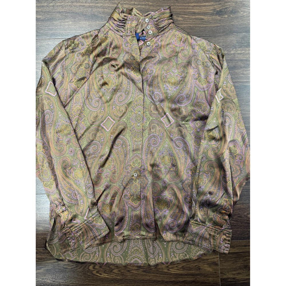 Vintage Baldanza Pure Silk Paisley Blouse‎